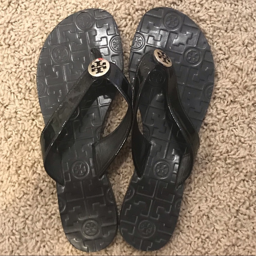 Tory Burch Black Thong Sandal